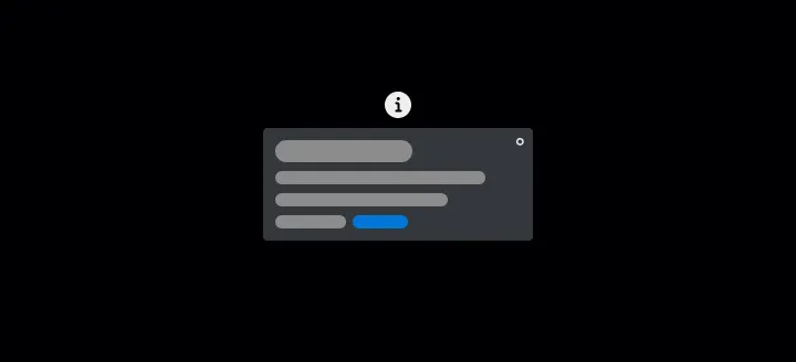 Tooltip ve tmavém tématu