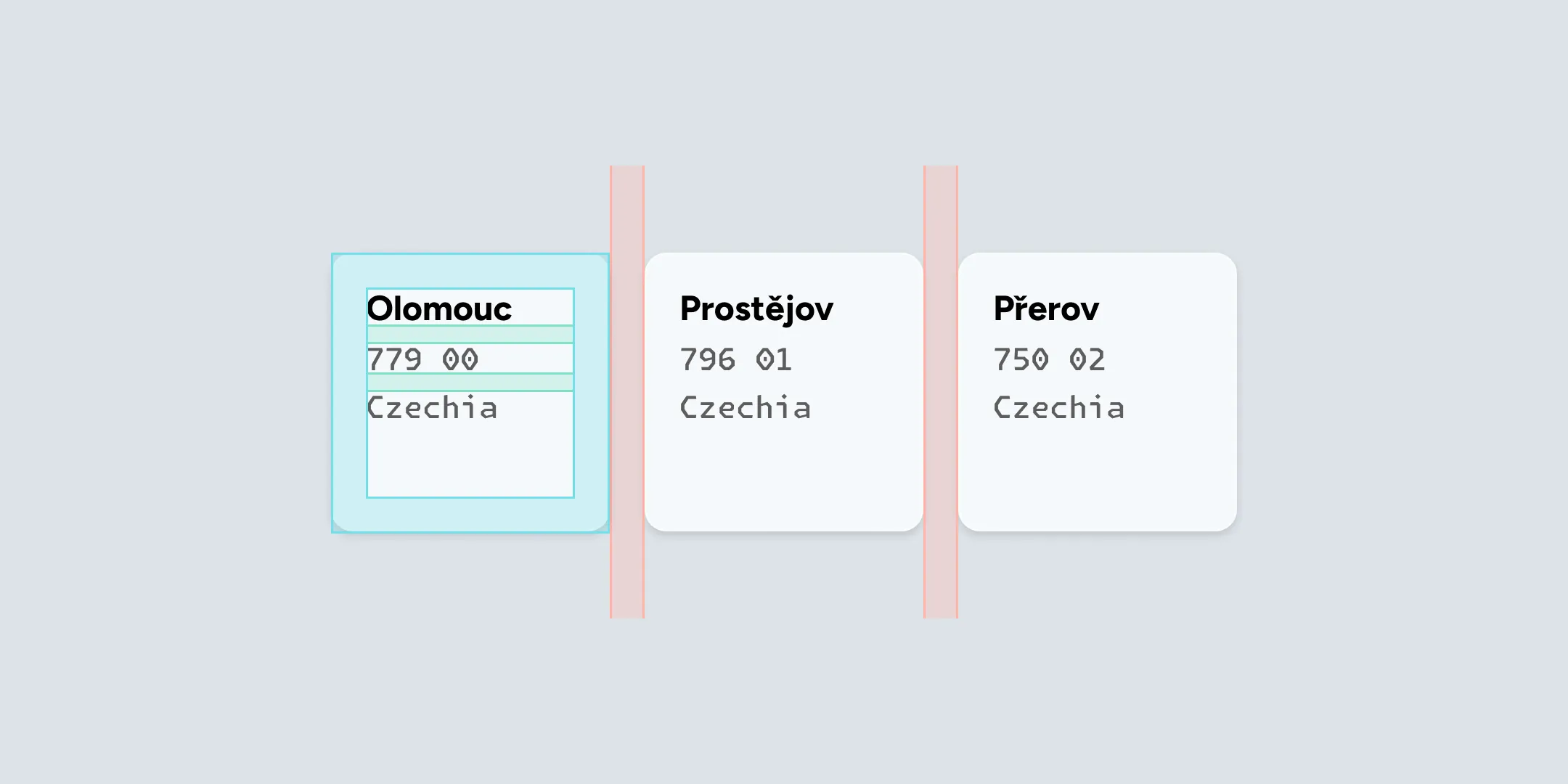 Spacing v komponentách