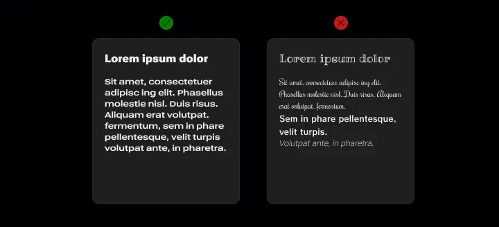 Typ fontu - ve tmavém tématu